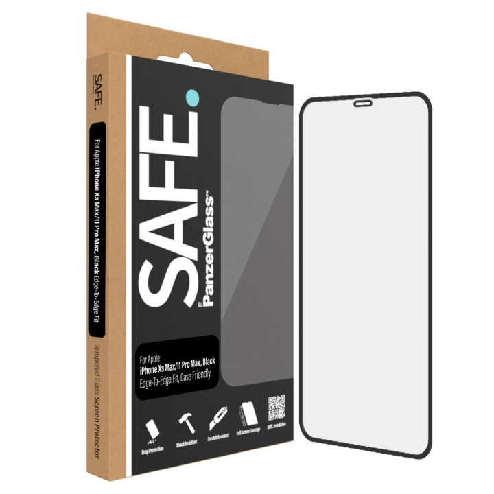 PanzerGlass SAFE by PanzerGlass - Skjermbeskytter - Apple iPhone Xs Max , 11 Pro Max - kant-til-kant i gruppen SMARTTELEFON & NETTBRETT / Mobilbeskyttelse / Apple / iPhone 11 Pro Max hos TP E-commerce Nordic AB (D12576)