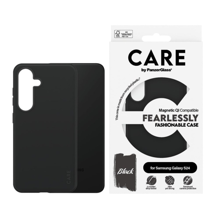 CARE by PanzerGlass - Etui - Svart - Samsung S24 i gruppen SMARTTELEFON & NETTBRETT / Mobilbeskyttelse / Samsung hos TP E-commerce Nordic AB (D12589)