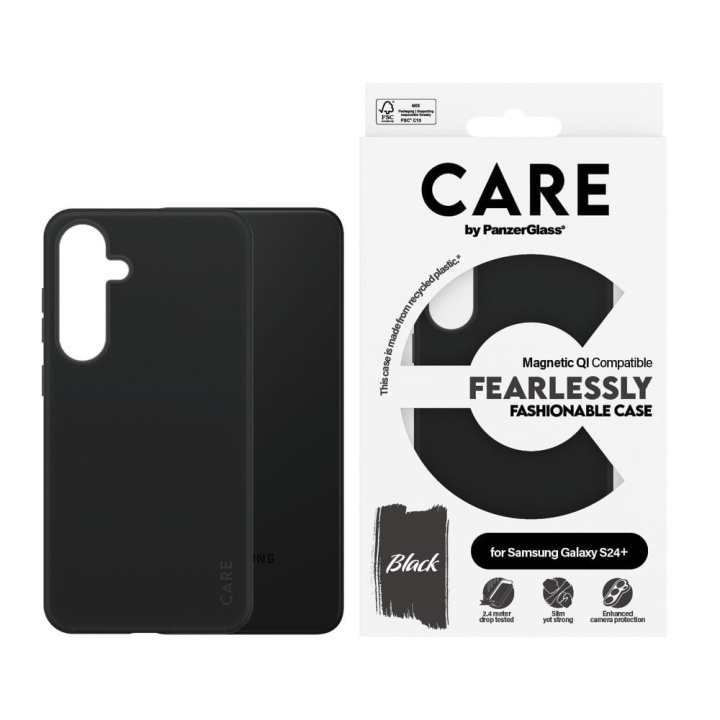 CARE by PanzerGlass - Etui - Svart - Samsung S24+ i gruppen SMARTTELEFON & NETTBRETT / Mobilbeskyttelse / Samsung hos TP E-commerce Nordic AB (D12593)