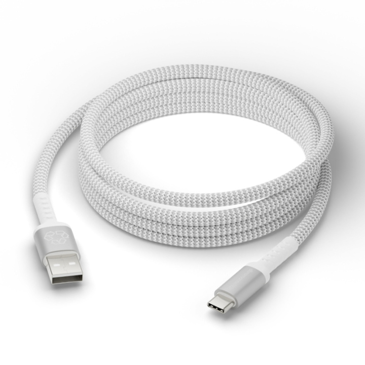 dbramante1928 Re-charge - BRD-kabel - USB-A til USB-C, 2,5 m - Hvit i gruppen Datautstyr / Kabler og adaptere / USB / USB-C hos TP E-commerce Nordic AB (D12689)