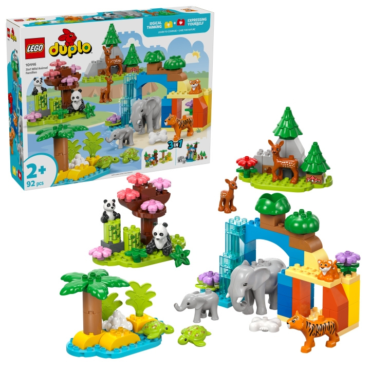 LEGO DUPLO Town - 3-i-1 Familier med ville dyr (10446) i gruppen LEKER, BARN OG BABY / Leker / Byggeleker / Lego hos TP E-commerce Nordic AB (D12740)