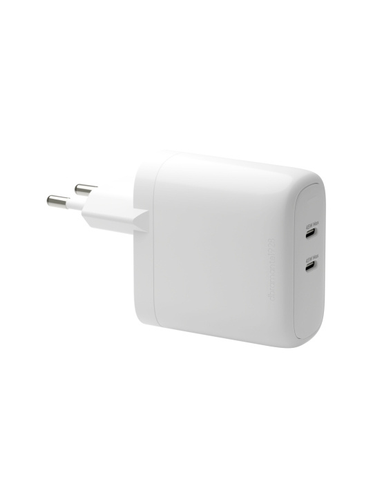 dbramante1928 Re-charge - EU-vegglader - 2x USB-C 45W - hvit i gruppen SMARTTELEFON & NETTBRETT / Ladere og Kabler / Vegglader / Vegglader Type C hos TP E-commerce Nordic AB (D12815)