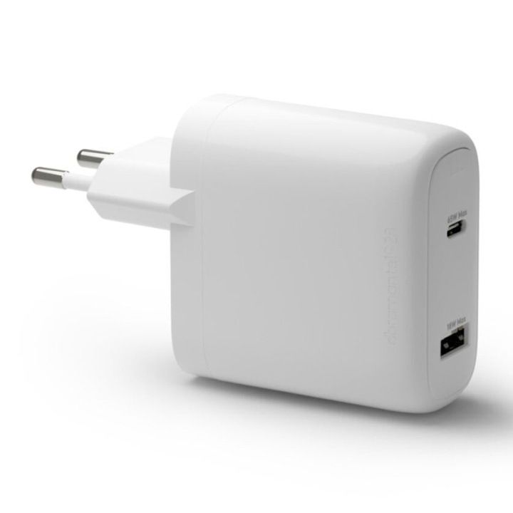 dbramante1928 Re-charge - Vegglader GaN - USB-C 65W+18W EU - Hvit i gruppen Datautstyr / Kabler og adaptere / USB / USB-C hos TP E-commerce Nordic AB (D12827)