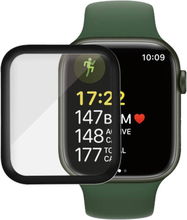 PanzerGlass panserglass til Apple Watch 7 / 8, 45 mm, svart i gruppen SMARTTELEFON & NETTBRETT / Trening, hjem og fritid / Apple Watch og tilbehør / Tilbehør hos TP E-commerce Nordic AB (D13439)