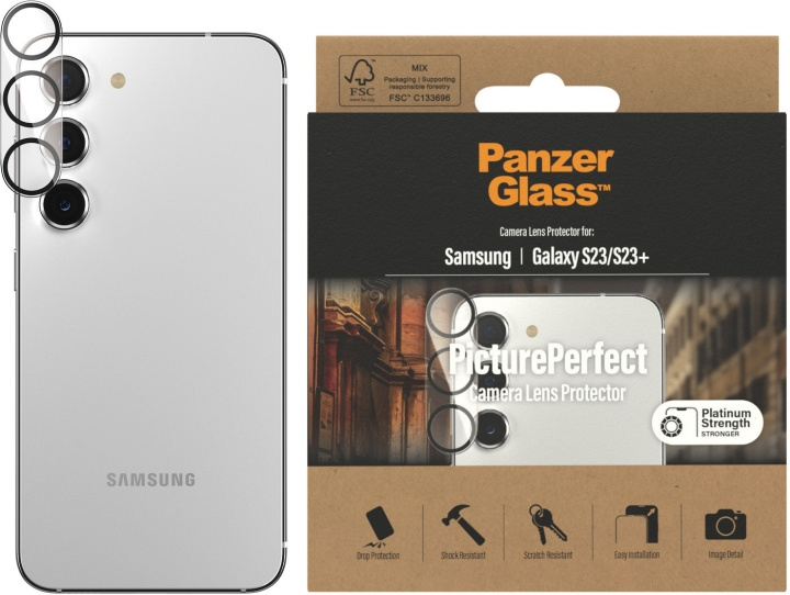 PanzerGlass PicturePerfect deksel til kameralinse, Samsung Galaxy S23 / S23+ i gruppen SMARTTELEFON & NETTBRETT / Mobilbeskyttelse / Samsung hos TP E-commerce Nordic AB (D13476)