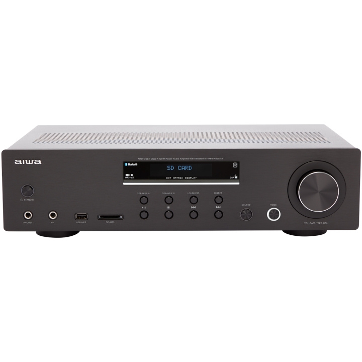 AIWA Förstärkare med Bluetooth 2 x 60 Watt RMS Svart i gruppen Elektronikk / Lyd & Bilde / Hjemmekino, HiFi og bærbar / Forsterker & Receiver hos TP E-commerce Nordic AB (D13539)