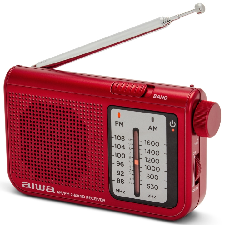 AIWA Pocket-radio med FM/MW Röd i gruppen Elektronikk / Lyd & Bilde / Hjemmekino, HiFi og bærbar / Radio & Vekkerklokker / Radio hos TP E-commerce Nordic AB (D13571)