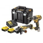 DeWALT Værktøjssæt DeWalt DCK2080P2T-QW (DCD796 + DCG405) 18 V 2x5,0 Ah batt i gruppen HJEM, HUS OG HAGE / Verktøy / Annet verktøy og tilbehør hos TP E-commerce Nordic AB (D13586)