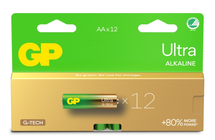 GP Ultra Alkaline-batteri, størrelse AA, 15AU/LR6, 1,5 V, 12-pk i gruppen Elektronikk / Batterier & Ladere / Batterier / AA hos TP E-commerce Nordic AB (D13906)