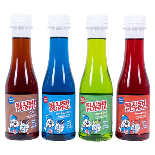 Fizz Creations SLUSH PUPPiE Zero Sugar 4-pakning sirup - 180 ml i gruppen HJEM, HUS OG HAGE / Kjøkkenutstyr / Vin- og drinktilbehør hos TP E-commerce Nordic AB (D14003)