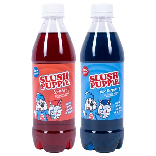 Fizz Creations SLUSH PUPPiE Zero Sugar 2-pakning sirup - Blå bringebær og jordbær - 500 ml i gruppen HJEM, HUS OG HAGE / Kjøkkenutstyr / Vin- og drinktilbehør hos TP E-commerce Nordic AB (D14057)