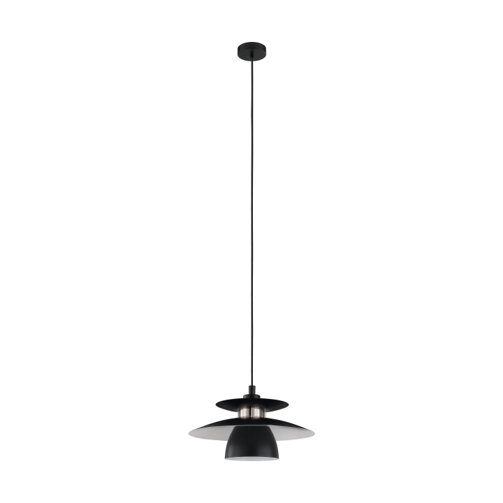 Eglo BRENDA PENDANT - BLACK - Ø320, satineret nikkel i gruppen Elektronikk / Lys / Taklamper hos TP E-commerce Nordic AB (D14064)