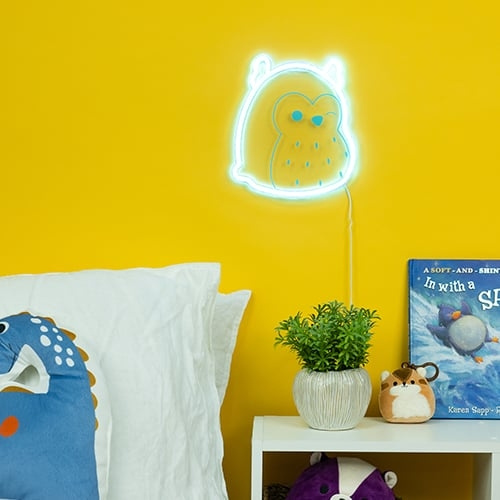 Fizz Creations Squishmallows - Winston Neon vegglampe - Blå i gruppen Elektronikk / Lys / Vegglamper hos TP E-commerce Nordic AB (D14079)