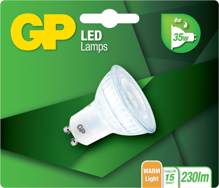 GP LED-lampe, GU10, 4W (35W), 230lm i gruppen Elektronikk / Lys / LED-lys hos TP E-commerce Nordic AB (D14199)