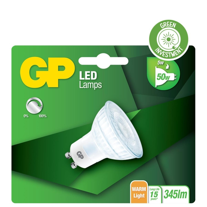 GP LED-lampe, GU10, DIM, 5W (50W), 345lm i gruppen Elektronikk / Lys / LED-lys hos TP E-commerce Nordic AB (D14219)