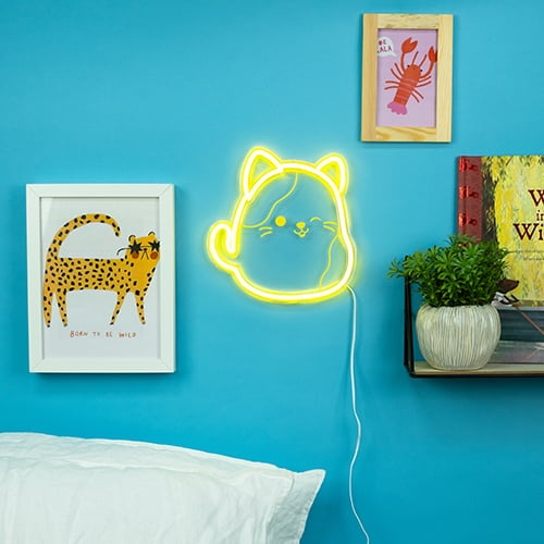 Fizz Creations Squishmallows - Cam Neon vegglampe - Gul i gruppen Elektronikk / Lys / Vegglamper hos TP E-commerce Nordic AB (D14245)