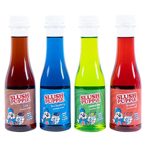 Fizz Creations SLUSH PUPPiE ORIG 4x180 ml sirup-sett-BLR/STRW/C/LL i gruppen HJEM, HUS OG HAGE / Kjøkkenutstyr / Vin- og drinktilbehør hos TP E-commerce Nordic AB (D14388)