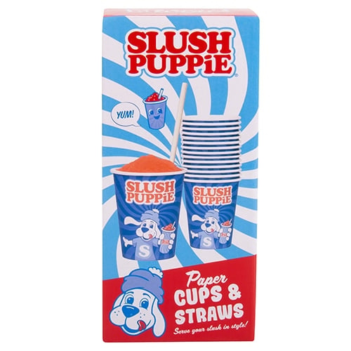 Fizz Creations Slush Puppie-papirkopper (x 20) og sugerør i gruppen HJEM, HUS OG HAGE / Kjøkkenutstyr / Vin- og drinktilbehør hos TP E-commerce Nordic AB (D14389)