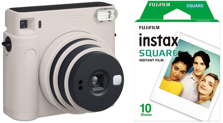 Fuji Instax Instant Camera SQ1 + 10 bilder - Hvit i gruppen Elektronikk / Foto og video / Fotograferingsutstyr hos TP E-commerce Nordic AB (D14413)