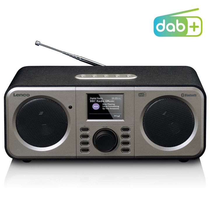 Lenco Stereo DAB+ FM-radio med Bluetooth® Svart i gruppen Elektronikk / Lyd & Bilde / Hjemmekino, HiFi og bærbar / Radio & Vekkerklokker / Radio hos TP E-commerce Nordic AB (D14671)