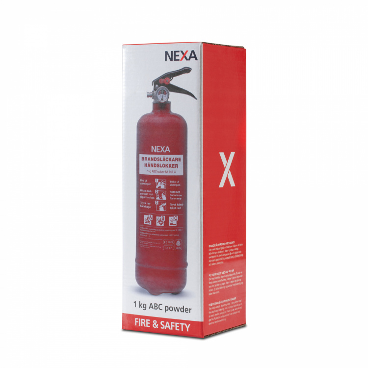 Nexa Fire & Safety Brannslukningsapparat Rød 1 kg 8A Nexa Fire & Safety Brannslukningsapparat Rød 1 kg 8A